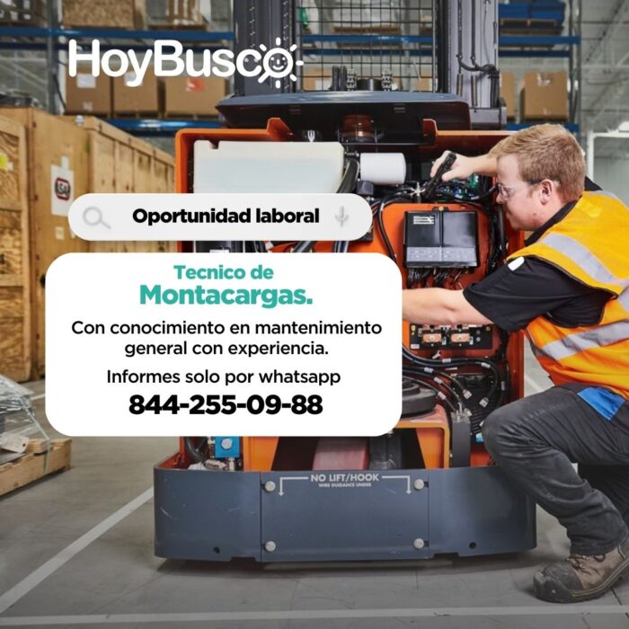 Se solicita técnico de montacargas Imagen de la galería