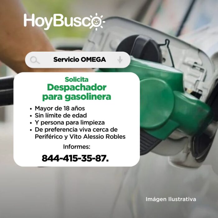 Se solicita despachador para gasolinera Imagen de la galería