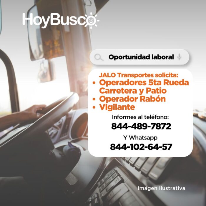 Jalo transportes solicita Imagen de la galería