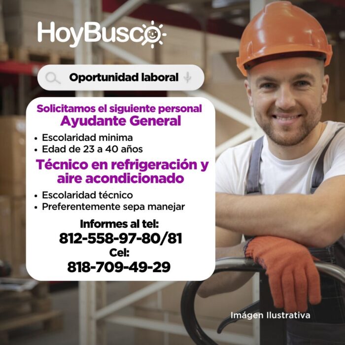 Se solicita ayudante general Imagen de la galería