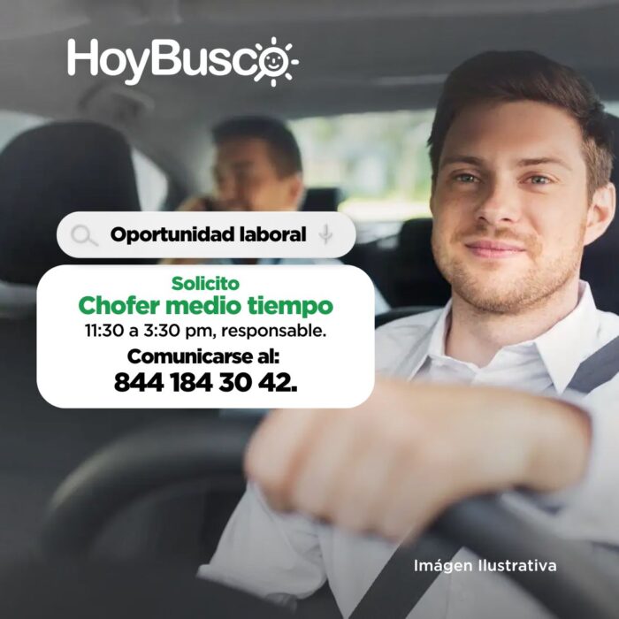 Se solicita chofer medio tiempo Imagen de la galería