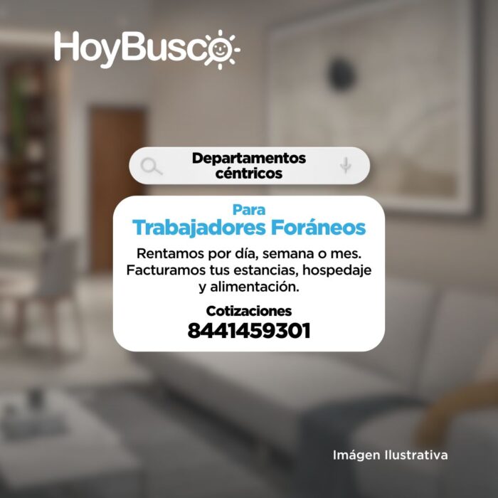 ¡Renta de departamentos para trabajadores! Imagen de la galería
