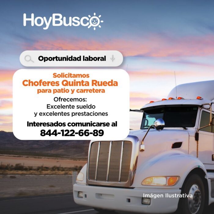 Se solicita chofer quinta rueda Imagen de la galería