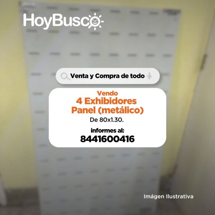 Vendo 4 exhibidores tipo panel metálico Imagen de la galería