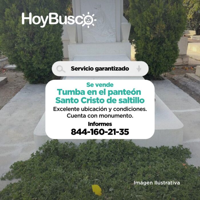 Se vende tumba en el Panteón Santo Cristo Imagen de la galería