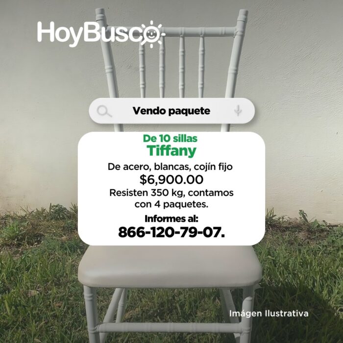 Vendo paquete de 10 sillas Tiffany Imagen de la galería
