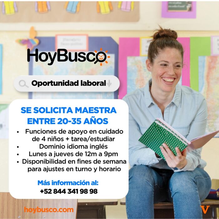 Se busca maestra con vocación y entusiasmo Imagen de la galería