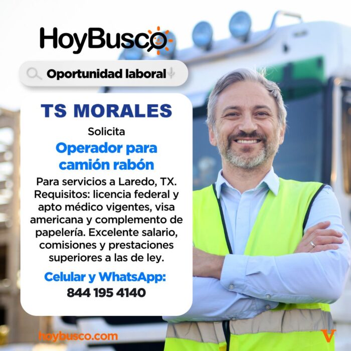 🚛 ¡ÚNETE A NUESTRO EQUIPO TS MORALES! Imagen de la galería
