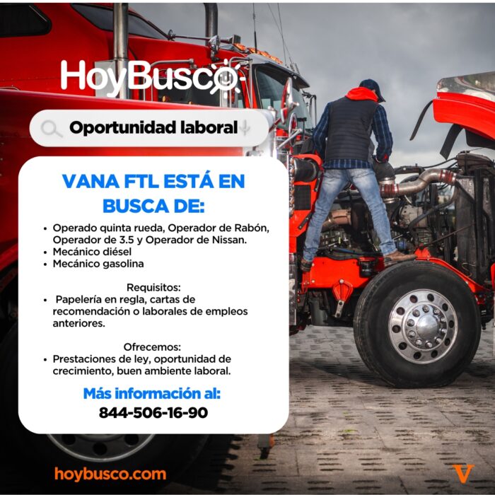 🚛 ¡ÚNETE AL EQUIPO VANA FTL! 👷‍♂️🔧 Imagen de la galería