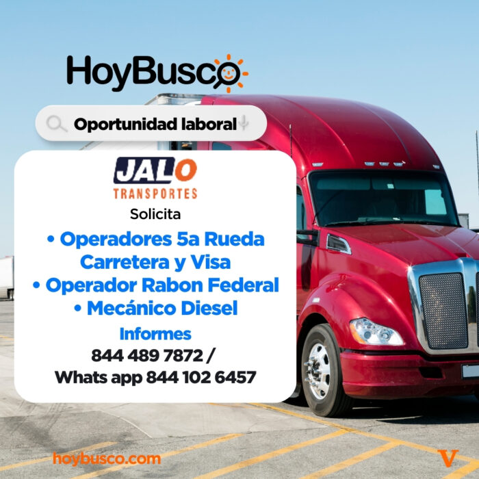 🚛 ¡JALO TRANSPORTES ESTÁ CONTRATANDO! 🚛 Imagen de la galería