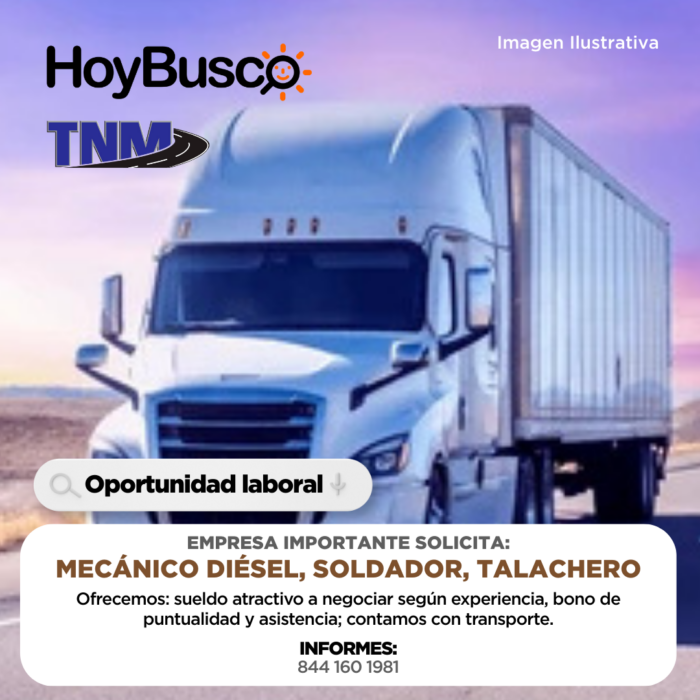 ¡Oportunidad laboral en Transportadora Nuevo Milenio! Imagen de la galería