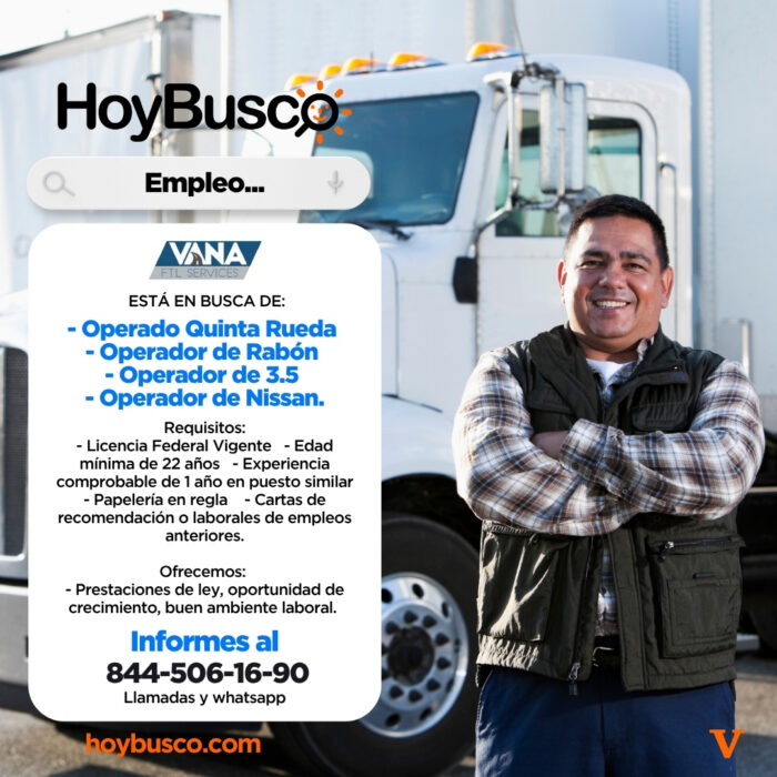 En VANA FTL Services estamos contratando Imagen de la galería