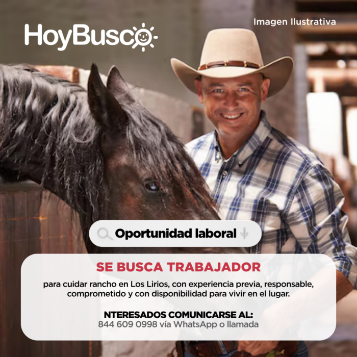 🤠 SE BUSCA TRABAJADOR PARA RANCHO Imagen de la galería